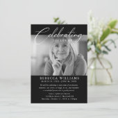 Kalligrafie Foto Begrafenis Viering van het Leven Kaart (Staand voorkant)