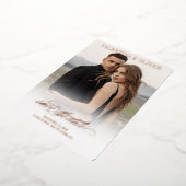 Kalligrafie Foto Bruiloft Save The Date Kaart (Gedraaid)