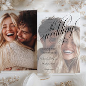 Kalligrafie foto bruiloft uitnodiging