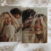 Kalligrafie foto bruiloft uitnodiging