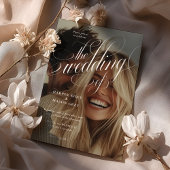 Kalligrafie foto bruiloft uitnodiging