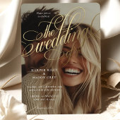 Kalligrafie foto bruiloft uitnodiging