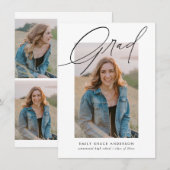 Kalligrafie Foto Budget QR Verlanglijstje Afstuder Kaart (Voorkant / Achterkant)