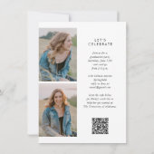 Kalligrafie Foto Budget QR Verlanglijstje Afstuder Kaart (Achterkant)