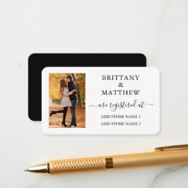 Kalligrafie Foto Huwelijksregister Zwart Wit Informatiekaartje