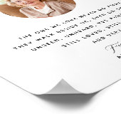 Kalligrafie foto in liefdevolle herinnering bruilo poster (Hoek)