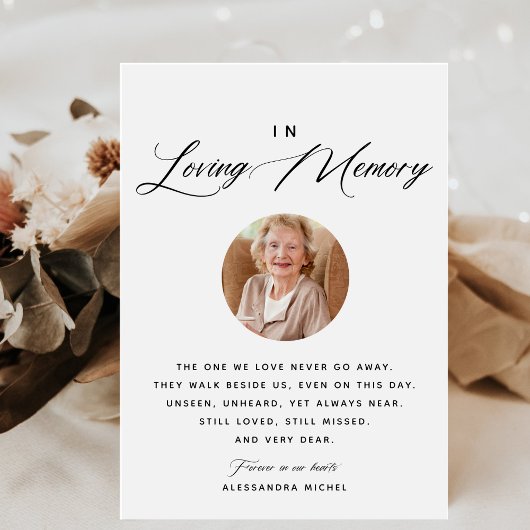 Kalligrafie foto in liefdevolle herinnering bruilo poster