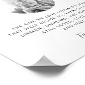 Kalligrafie foto in liefdevolle herinnering bruilo poster (Hoek)