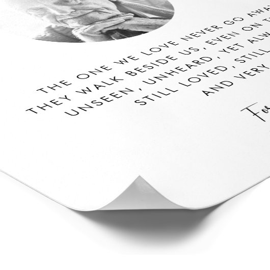 Kalligrafie foto in liefdevolle herinnering bruilo poster (Hoek)