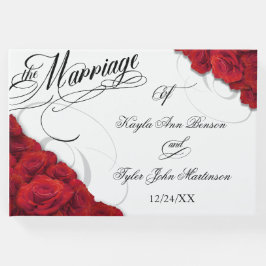 Kalligrafie Foto Red Roses Wedding Gastenboek