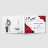 Kalligrafie Foto Red Roses Wedding Gastenboek (Volledig)