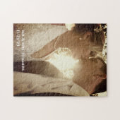 Kalligrafie Fotobruiloft Dank u Ombre Legpuzzel (Horizontaal)