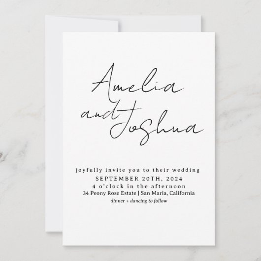 Kalligrafie Fotocollage met QR-code in Kaart (Voorkant)