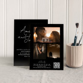 Kalligrafie Fotocollage met QR-code in Kaart