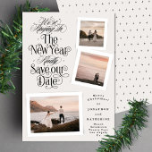 Kalligrafie Fotocollage Nieuwjaar Vrolijk Kerstfee Save The Date