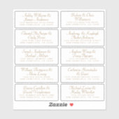 Kalligrafie Gast Adresetiketten BESTELLEN 6" of 8" Sticker (Vel)
