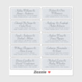 Kalligrafie Gast Adresetiketten BESTELLEN 6" of 8" Sticker (Vel)
