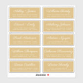 Kalligrafie Gast Adresetiketten BESTELLEN 6" of 8" Sticker (Vel)