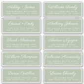 Kalligrafie Gast Adresetiketten BESTELLEN 6" of 8" Sticker (Voorkant)