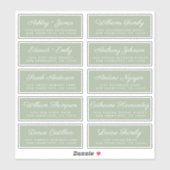 Kalligrafie Gast Adresetiketten BESTELLEN 6" of 8" Sticker (Vel)