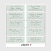 Kalligrafie Gast Adresetiketten BESTELLEN 6" of 8" Sticker (Vel)