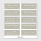 Kalligrafie Gast Adresetiketten BESTELLEN 6" of 8" Sticker (Vel)