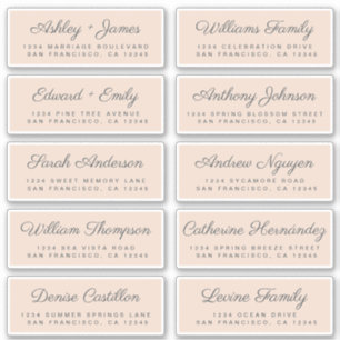 Kalligrafie Gast Adresetiketten BESTELLEN 6" of 8" Sticker