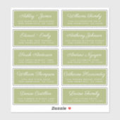 Kalligrafie Gast Adresetiketten BESTELLEN 6" of 8" Sticker (Vel)