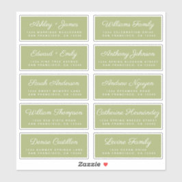 Kalligrafie Gast Adresetiketten BESTELLEN 6" of 8" Sticker