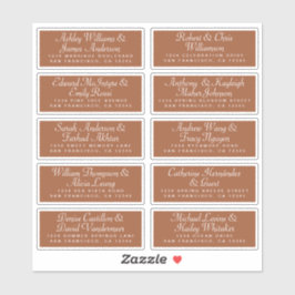 Kalligrafie Gast Adresetiketten BESTELLEN 6" of 8" Sticker