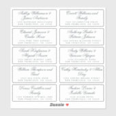 Kalligrafie Gast Adresetiketten BESTELLEN 6" of 8" Sticker (Vel)