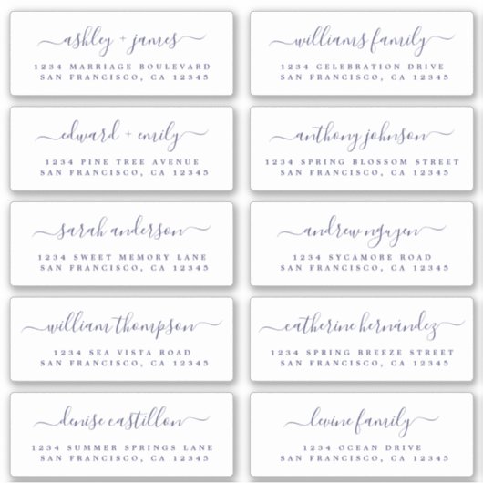 Kalligrafie Gast Adresetiketten: ORDE 8"of 6" Sticker (Voorkant)