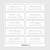 Kalligrafie Gast Adresetiketten: ORDE 8"of 6" Sticker (Vel)