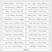 Kalligrafie Gast Namen Labels Wit (Vel)