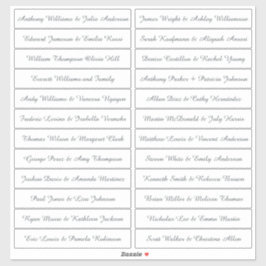 Kalligrafie Gast Namen Labels Wit