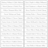 Kalligrafie Gast Namen Labels Wit (Voorkant)