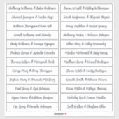 Kalligrafie Gast Namen Labels Wit (Vel)