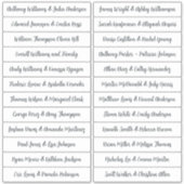 Kalligrafie Gast Namen Labels Wit (Voorkant)