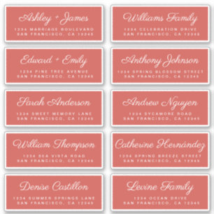 Kalligrafie gastadreslabels BESTEL 6” of 8”! Sticker