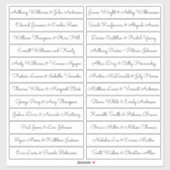 Kalligrafie Gastennamen Labels Wit - Sacramento (Vel)