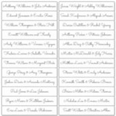 Kalligrafie Gastennamen Labels Wit - Sacramento (Voorkant)