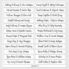 Kalligrafie Gastennamen Labels Wit - Zegeningen