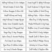 Kalligrafie Gastennamen Labels Wit - Zegeningen (Voorkant)