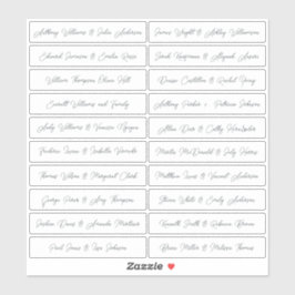 Kalligrafie Gastnamen Labels Wit