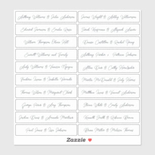 Kalligrafie Gastnamen Labels Wit