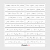 Kalligrafie gastnamen labels wit (Vel)