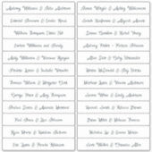 Kalligrafie Gastnamen Labels Wit (Voorkant)