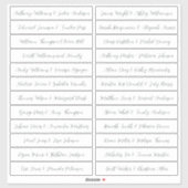 Kalligrafie Gastnamen Labels Wit (Vel)