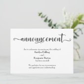 Kalligrafie geannuleerd aankondiging huwelijk (Staand voorkant)