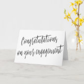 Kalligrafie "Gefeliciteerd met je verloving" Kaart (Gele Bloem)